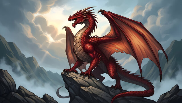 St david's day dragon celebrating welsh heritage with a fierce red dragon