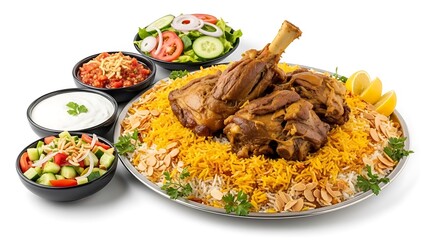 Traditional Middle Eastern Rice and Meat Dish