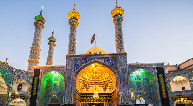 Building with tomb of Fatima in Fatima Masumeh Shrine in Qom city, Iran