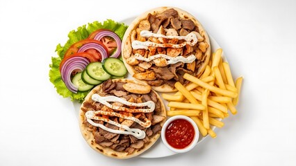 Delicious street food on a plate perfect meal