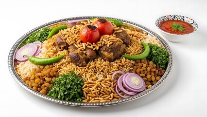 Delicious Middle Eastern Mixed Rice Dish with Vegetables