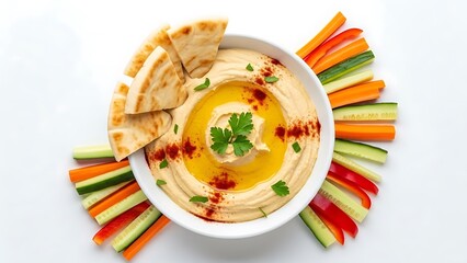 Delicious Hummus with Fresh Vegetables