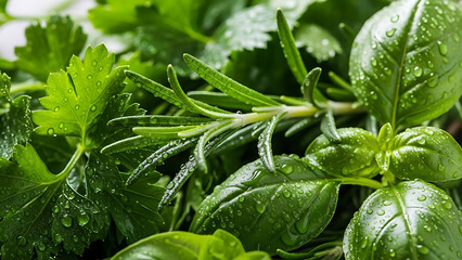 Lush fresh green leaves background perfect for organic branding, skincare visuals, wellness concepts, and nature-themed designs.