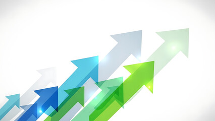 Arrows pointing upwards representing growth and progress