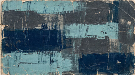 Abstract Blue and Gray Painted Grunge Texture Background