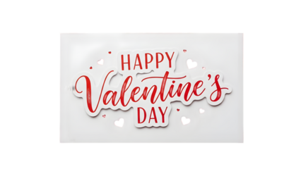 Happy Valentine’s Day Elegant Hand Lettering on Light Background