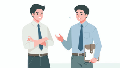 Obraz premium Businessmen Engaged in Professional Discussion