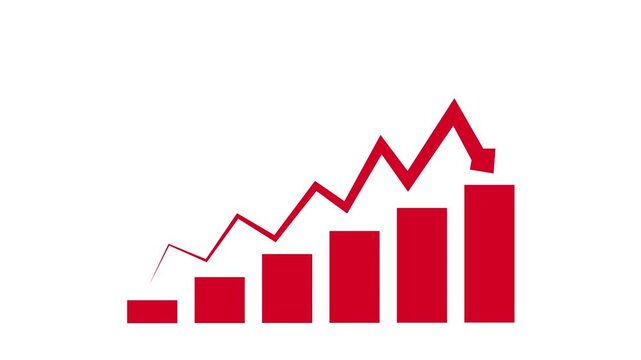 Business growth concept in graph chart showing marketing sales profit increasing to future target . Excellent financial status of corporate business rise up .