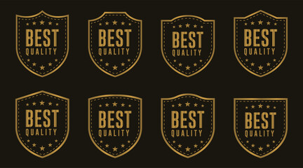 Vector of Golden shield best quality badge - Unique Stylish Shield badge.