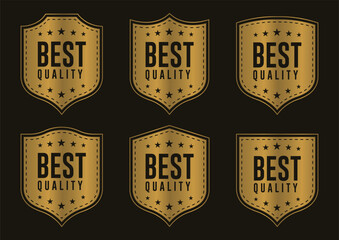 Vector of Golden shield best quality badge - Unique Stylish Shield badge.