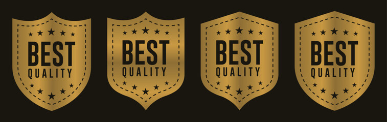 Vector of Golden shield best quality badge - Unique Stylish Shield badge.