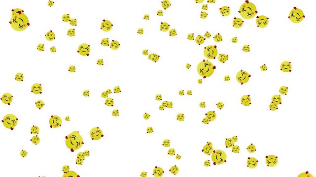 Heart-cheeked smileys spreading happiness and affection against a bright white backdrop