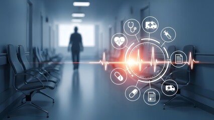 A businessman's hand touches a digital screen button to activate a global network interface map connecting people through world internet technology and communication concepts