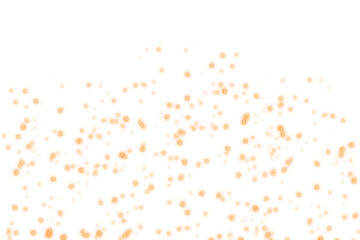 Fire sparks overlay isolated on transparent background. Glowing Fire embers. Hot burning fire particles. PNG