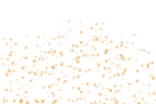 Fire sparks overlay isolated on transparent background. Glowing Fire embers. Hot burning fire particles. PNG