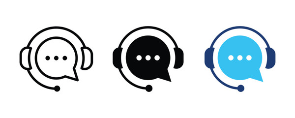 Customer support icon. Customer service icon. Call center, hotline, operator, staff, agent, service icon