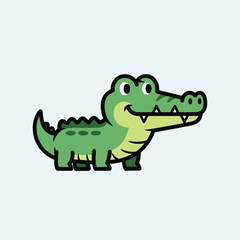 Fototapeta premium Happy Cartoon Crocodile