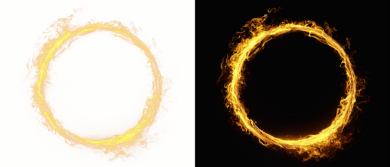 Radiant gold swirl with glowing light, sparkle, and dust trail. This vibrant PNG effect adds magic and elegance to festive, luxury, or celebratory design themes fire circle PNG