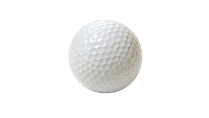 A smooth white golf ball isolated on transparent background	
