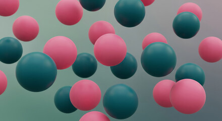 Fototapeta premium Floating Bubblegum Spheres 3D