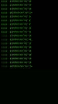 Vertical Linux Boot Sequence Green Matrix Code 4K Loop