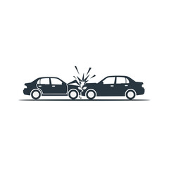 Fototapeta premium Two Cars Involved in Collision Accident.