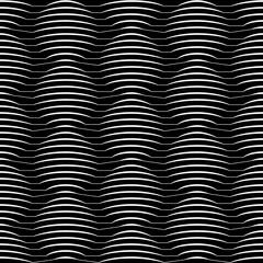 Black and white abstract background. Modern geometric pattern. Grid of stripes.
