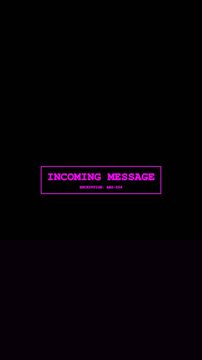 Vertical Incoming Encrypted Message Alert 4K Loop