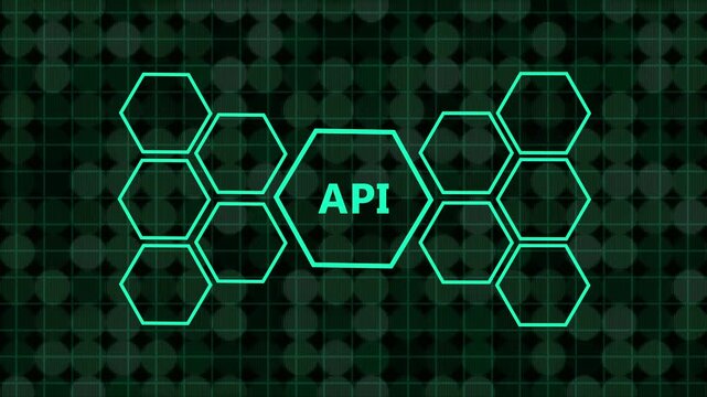 API - Internet, business, Technology and network concept. Application Programming Interface. Software development tool. API concept video.