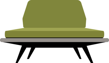 Minimalist Sofa Flat Vector Illustration