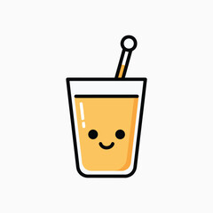 Smiling Glass of Orange Juice