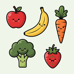 Smiling Fruits and Vegetables