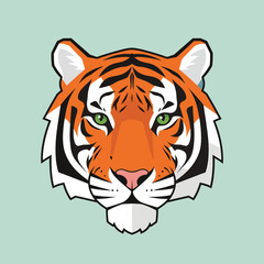 Vector Tiger Head Portrait