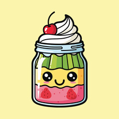 Kawaii Dessert in a Jar