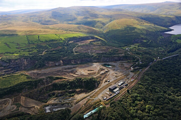 Meldon Aggregates quarry by Dartmoor, Devon