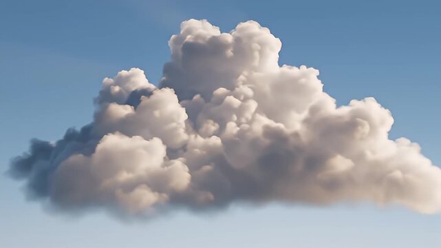 Majestic Cumulonimbus Cloud Formation Illuminated by Sun Rays.