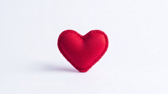 A vibrant red heart symbol on a clean white background, representing love and affection.