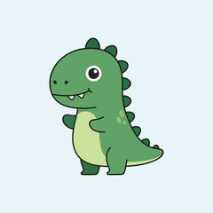 Fototapeta premium Cartoon Dinosaur Character