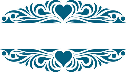 Decorative Heart Flourish Elements