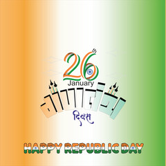 26 January Indian Republic Day Digital Abstract Art Showing Indian Flag Colors in Dynamic Wave figter plane