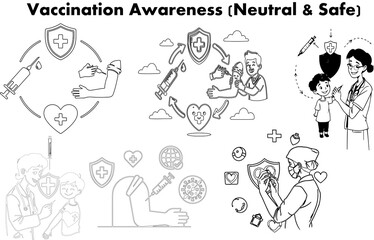 Obraz premium Vaccination Awareness (Neutral & Safe)
