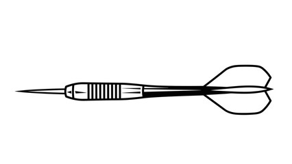 A minimalist dart icon with a sharp point and transparent background