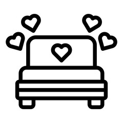 bed icon vector