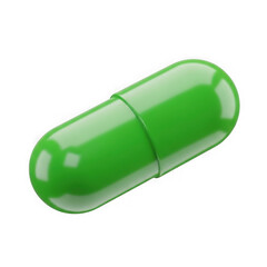 3D illustration of green medical pills and capsules isolated on a white background representing health treatment medication and pharmacy antibiotic cure vitamins