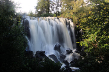 Obraz premium A view of a Waterfall on the Isle of Mull in Scotland