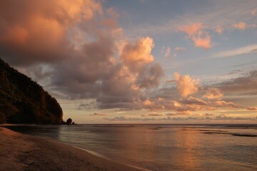Tropical Beach Sunset Clouds