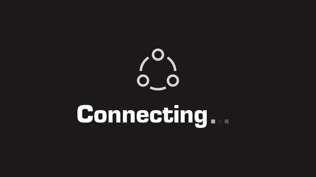Connecting loading icon internet starting 4k video