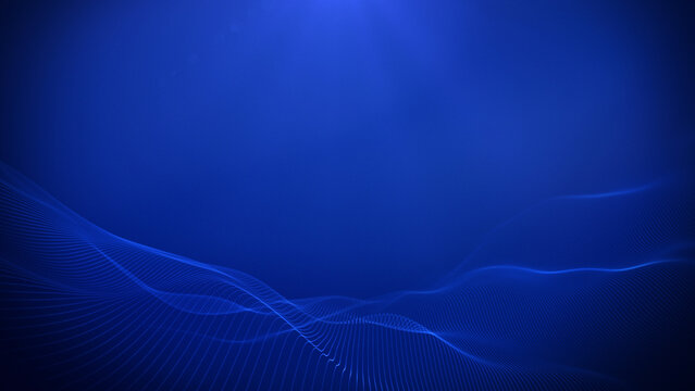 Abstract background blue waves smooth digital lines soft light beams elegant motion calm futuristic design cinematic tech aesthetic 4K clip series part one minimal modern visual