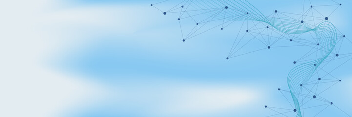 Abstract plexus mesh with connecting dots and lines. Suitable for medical, scientific, biology, science and technology background. Vector