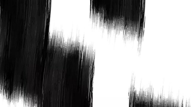 Paint brush transition Fast Abstract stroke,futuristic transition masks. Abstract motion graphics and animated background with white and black block figures.Transition monochrome masks,4k animation